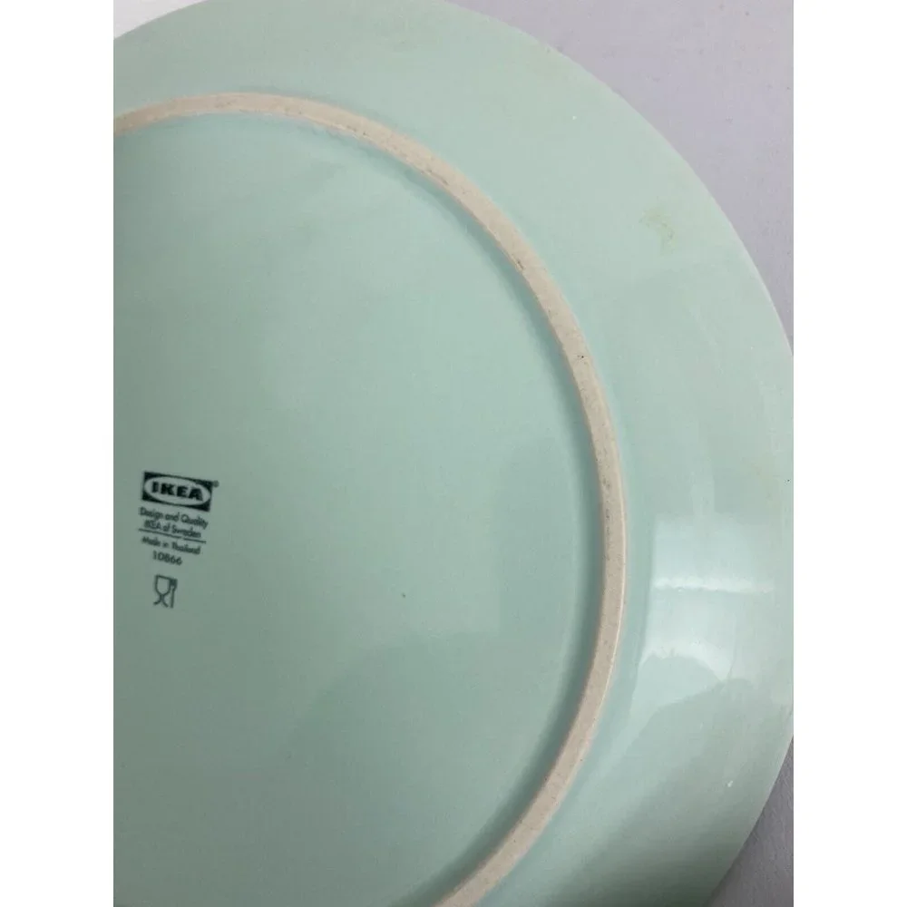 3 Ikea Seafoam Green 7 1/2” Salad Dessert Plates #10866 Lot of 3 Replacements